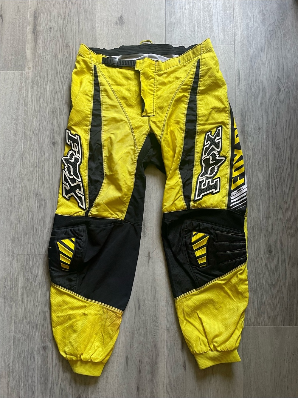 Fox Racing Pants Mens 36 Yellow Black 180 Motocross MX Off Road MotoX Riding